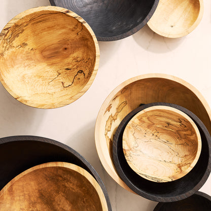 Ebonized Wood Bowl, 13"