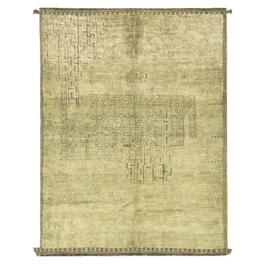 Vintage Aloe Green Rug, 5'4" x 7'