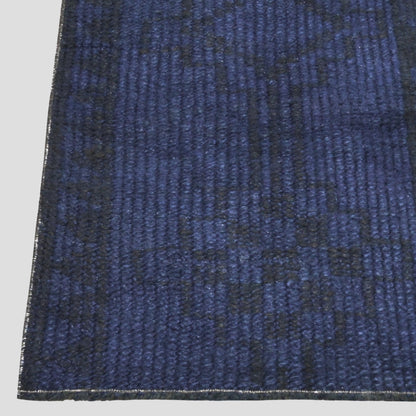 Vintage Navy Blue and Black Turkish Runner Rug, 2'1"x 9'