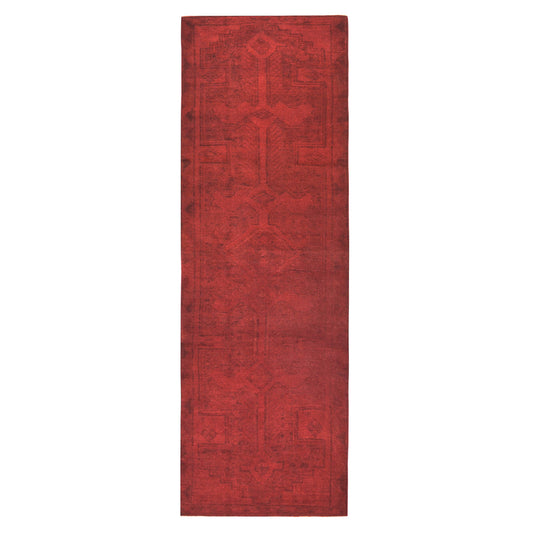 Vintage Red and Black Turkish Runner Rug, 2'4"x 11'
