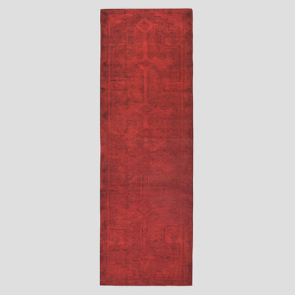 Vintage Red and Black Turkish Runner Rug, 2'4"x 11'