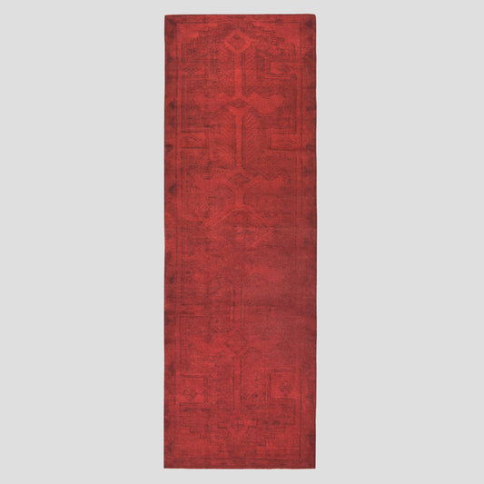 Vintage Red and Black Turkish Runner Rug, 2'4"x 11'