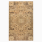 Vintage Neutral Turkish Rug with Brown Accents, 5'x8'