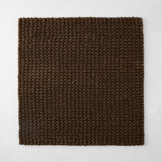 Chocolate Brown Abaca Woven Square Placemat, Set of 4