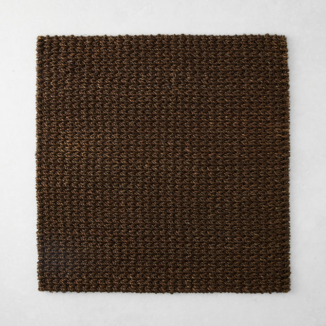 Chocolate Brown Abaca Woven Square Placemat, Set of 4