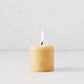 Amber Unscented Pillar Candle (3" x 3")