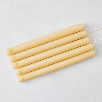 Amber Unscented Taper Candle Bundle (10"), Set of 5