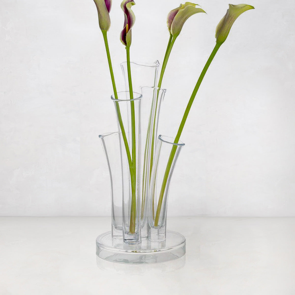 Angelina Small Scissor-Cut Glass Vase