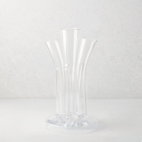 Angelina Small Scissor-Cut Glass Vase