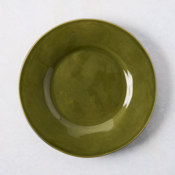 Artisan Green Painted Stoneware Salad Plate
