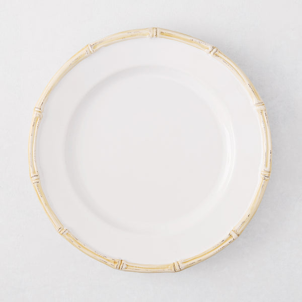 Bamboo Ceramic Salad Plate with Natural Edge