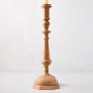 Large Natural Beechwood Georgian Candlestick