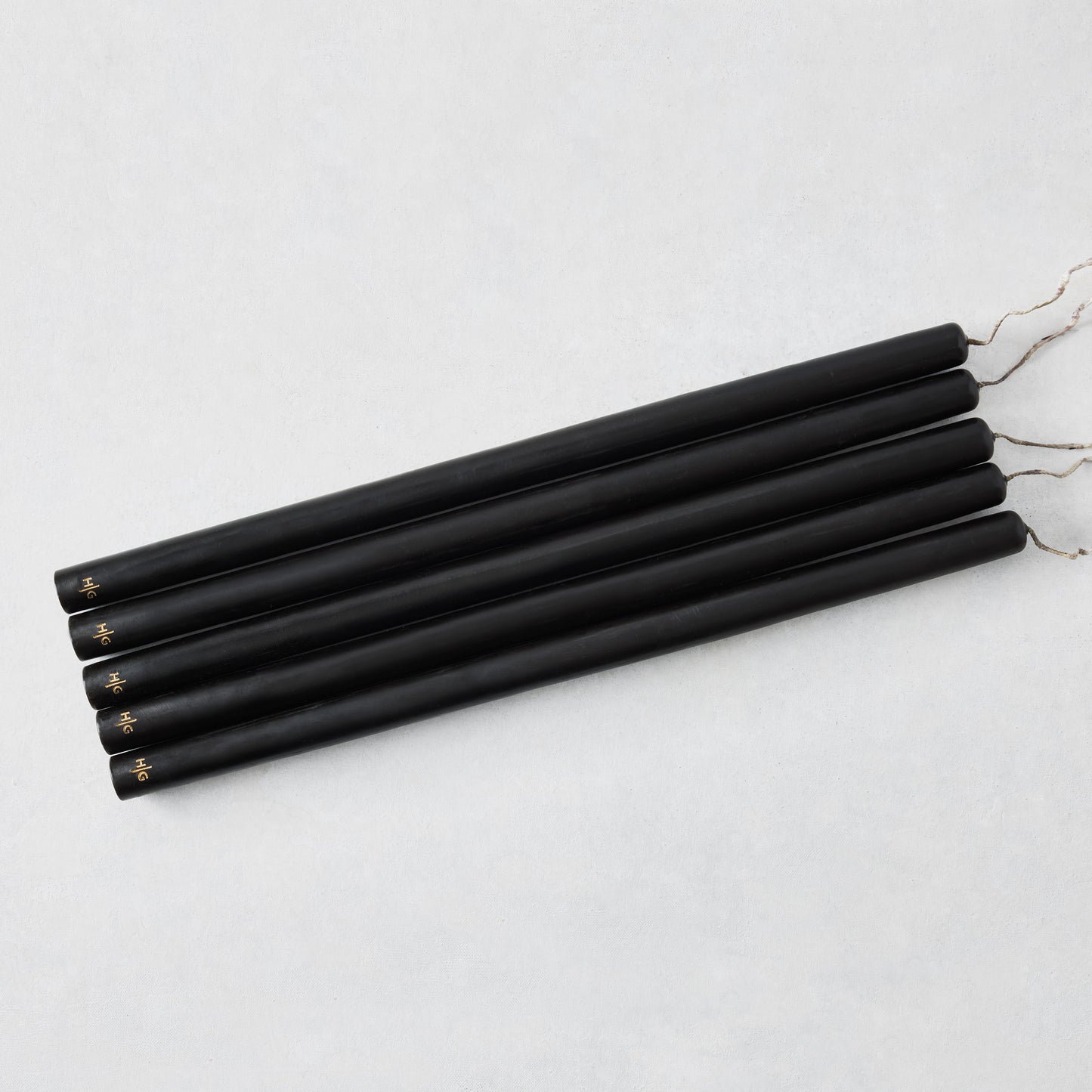 Black Unscented Taper Candle Bundle (17"), Set of 5