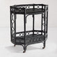 Raelyn Black Rattan Bar Cart