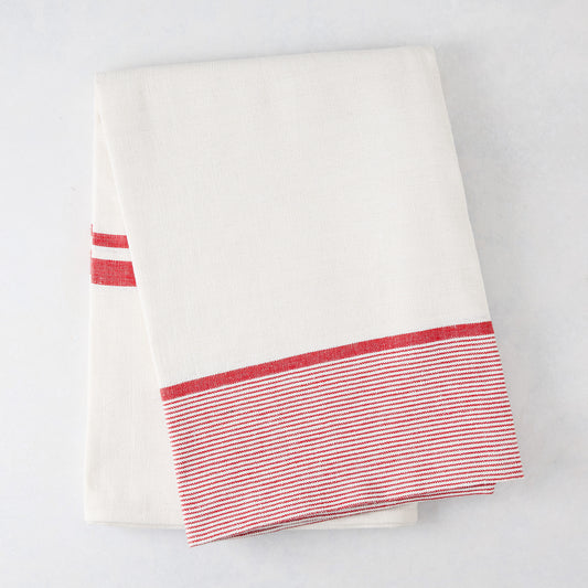 Holiday Red Boat Stripe Tablecloth
