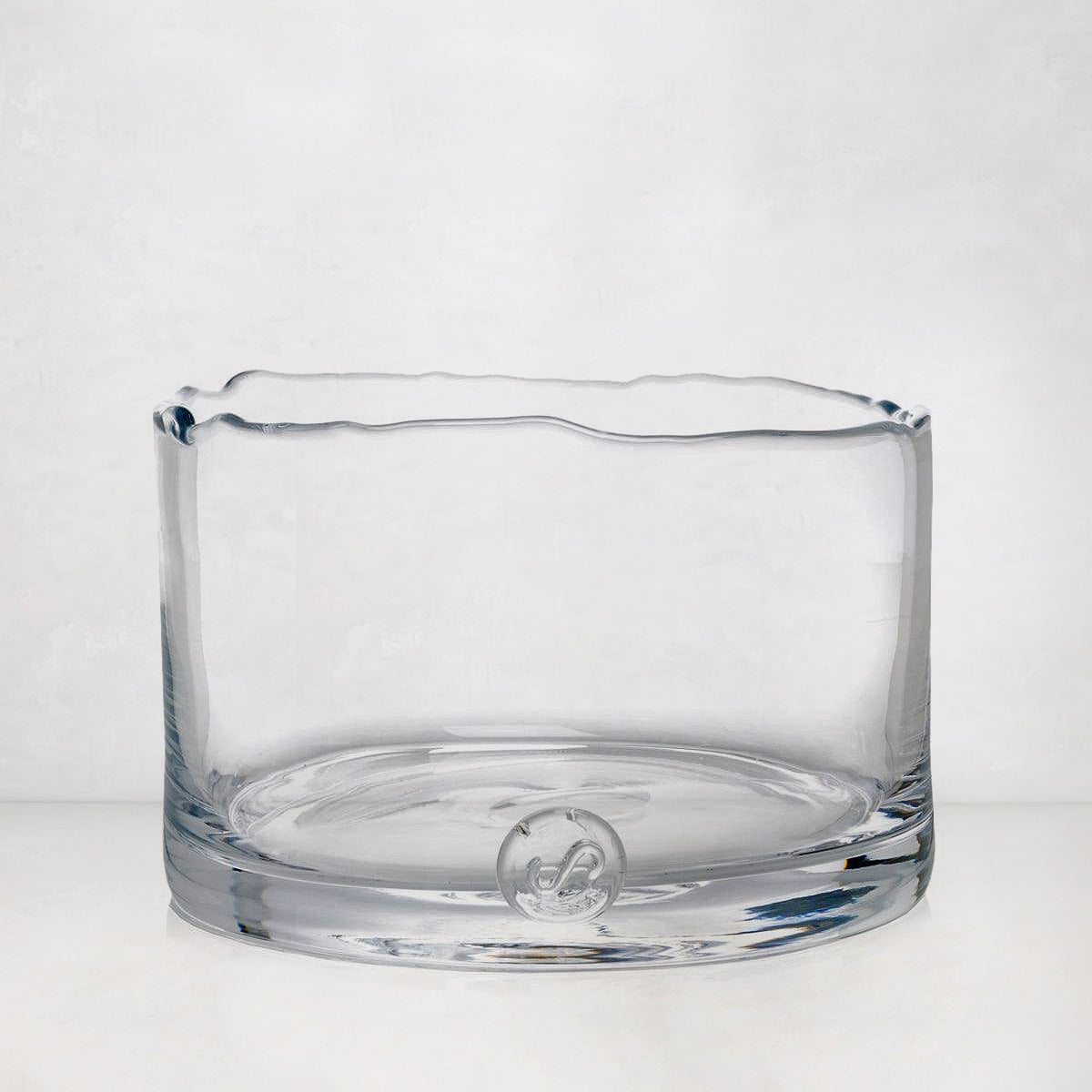 Bob Scissor-Cut Glass Low Bowl