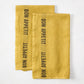 "Bon Appetit" Goldenrod Yellow Linen Hand Towels, Set of 2