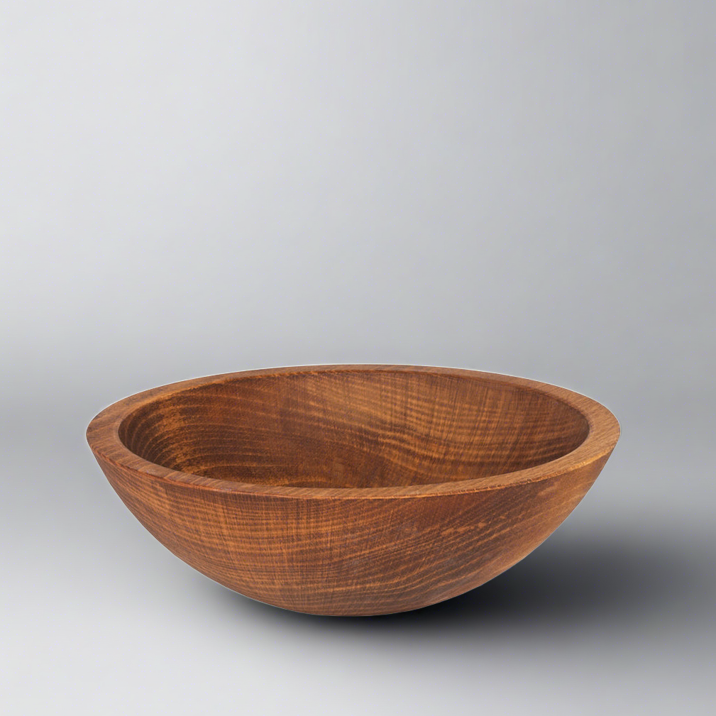 HG Natural Dark Walnut Wood Bowl, 12" - Hudson Grace