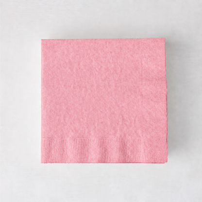 Personalized Pale Pink Paper Cocktail Napkins, Set of 100