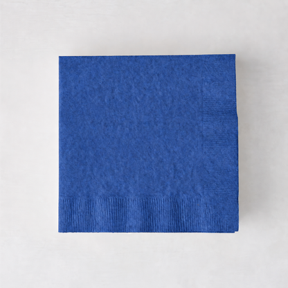 Personalized Cobalt Blue Paper Cocktail Napkins, Set of 100