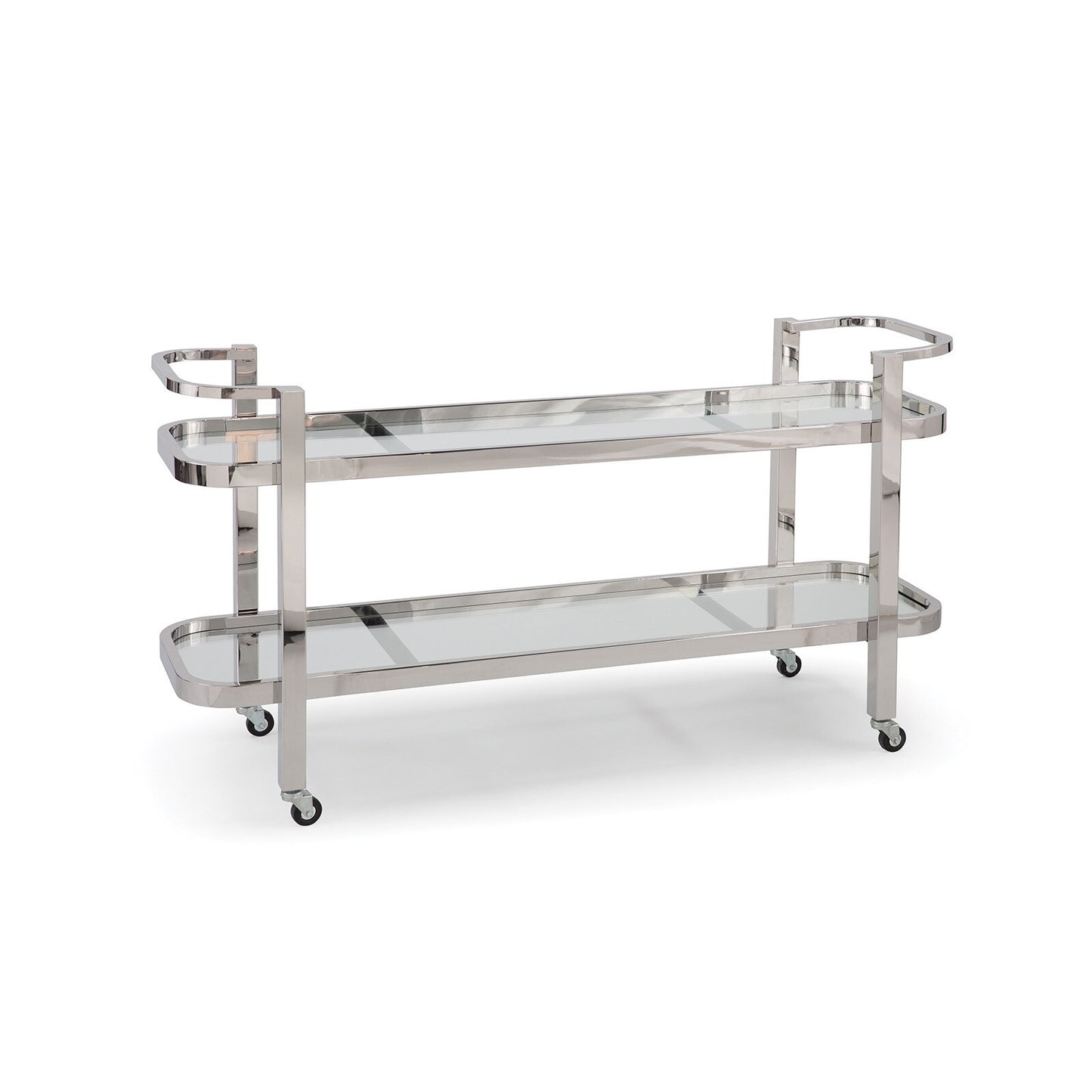 Carter Bar Cart in Polished Nickel