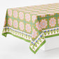 Block Print "Pretty in Pink" Cabana Tablecloth
