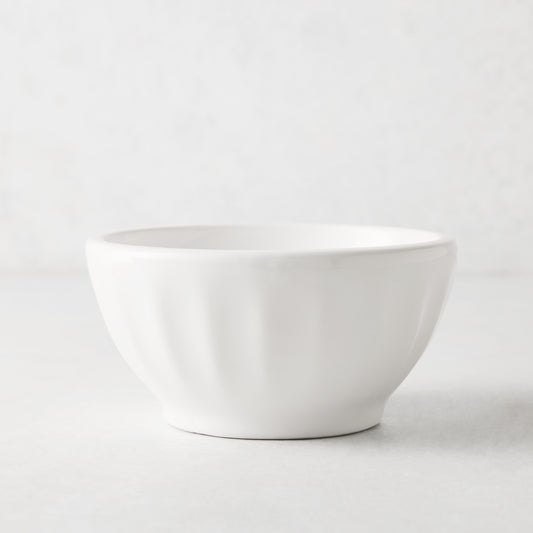 White Ceramic Latte Bowl
