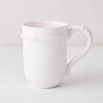 Bamboo White Ceramic Mug