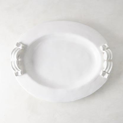 Ceramic Serving Platter with Ribbon Handle