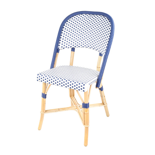 Rattan Chambord Blue Polka Dot Bistro Chair