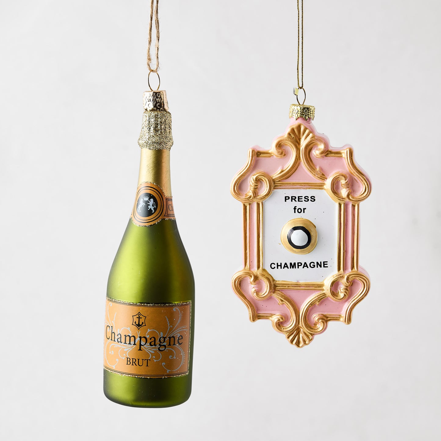 Press for Champagne Christmas Ornament Gift Set