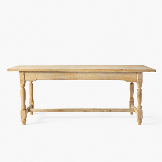 Vintage Oak Knobbed Leg Dining Table
