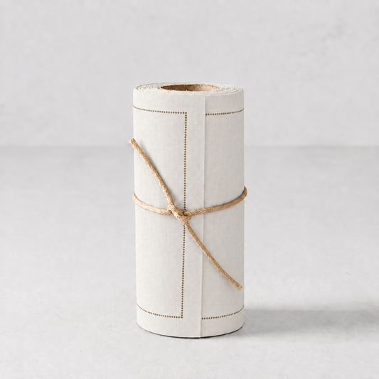 Cream Tear-Off Cotton Cocktail Napkin/Coaster, Roll of 50
