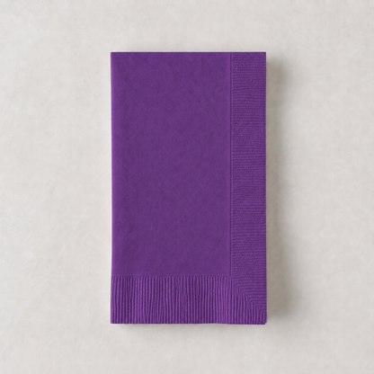 Personalized Dark Purple Paper Hand Towels, Set of 100