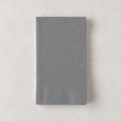 Personalized Grey Paper Hand Towels, Set of 100