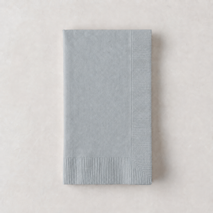 Personalized Silver Paper Hand Towels, Set of 100
