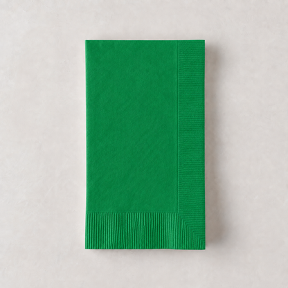 Personalized Green Paper Hand Towels, Set of 100