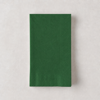 Personalized Dark Green Paper Hand Towels, Set of 100