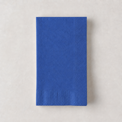 Personalized Cobalt Blue Paper Hand Towels, Set of 100