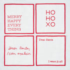 Christmas Embroidered Coasters, Set of 4