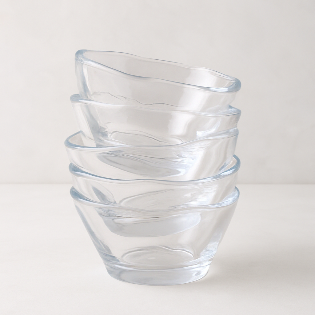 Scissor-Cut Glass Breakfast Bowl