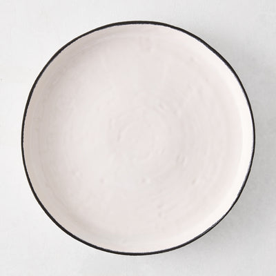 Diane Keaton + Hudson Grace Studio Black Rim Stoneware Dinner Plate