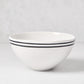 Diane Keaton + Hudson Grace Draft Black Double Stripe Stoneware Bowl