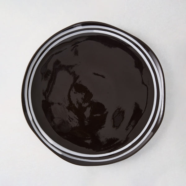 Diane Keaton + Hudson Grace Draft White Double Stripe Stoneware Salad Plate