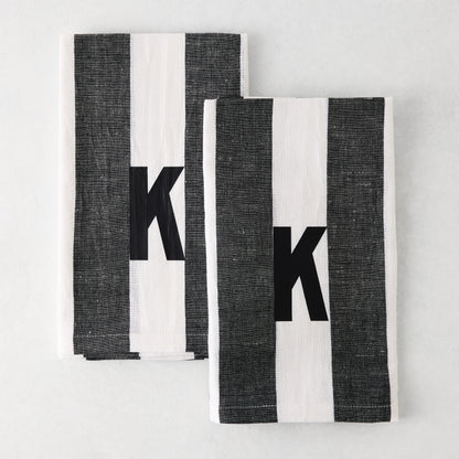 Diane Keaton + Hudson Grace Monogram Hand Towels, set of 2