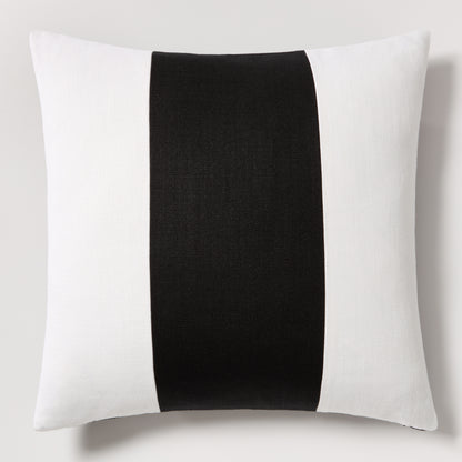 Diane Keaton + Hudson Grace Black Wide Linen Stripe Pillow