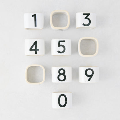 Diane Keaton + Hudson Grace Numeric Napkin Rings, Set of 10
