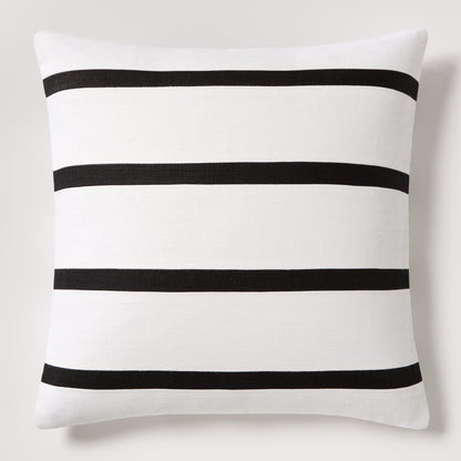 Diane Keaton + Hudson Grace Black Thin Stripe Linen Pillow