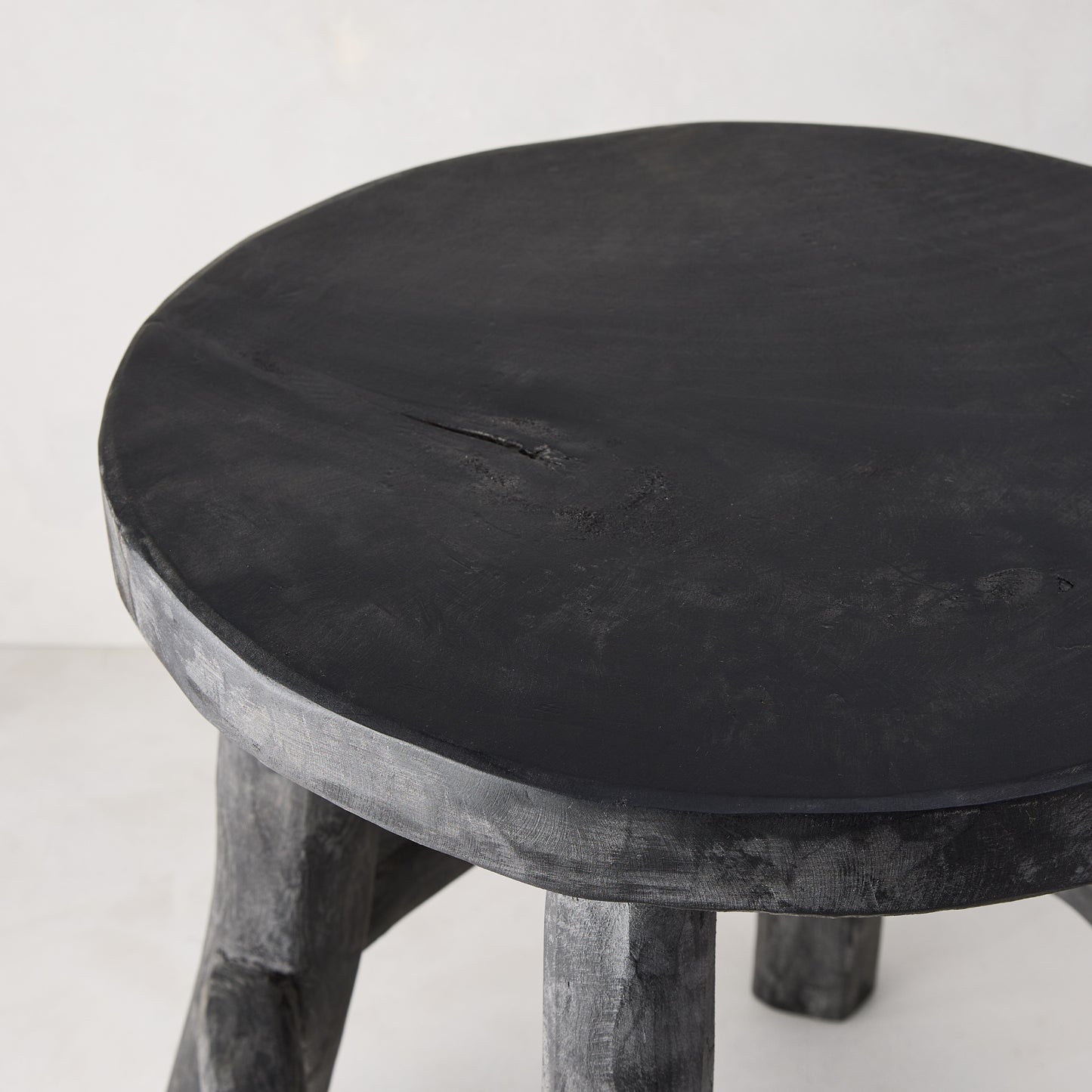 Diane Keaton + Hudson Grace Black Reclaimed Wood Stool