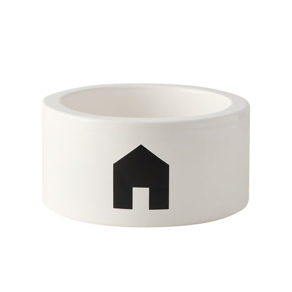 Diane Keaton + Hudson Grace White Italian Ceramic Dog Bowl